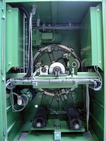 Turret rewinder ATW: inner view of side frame Turret rewinder ATW: inner view of side frame