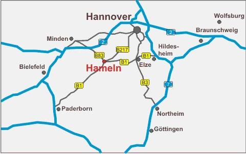 Overview map Hameln