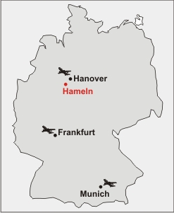 Overview map airports